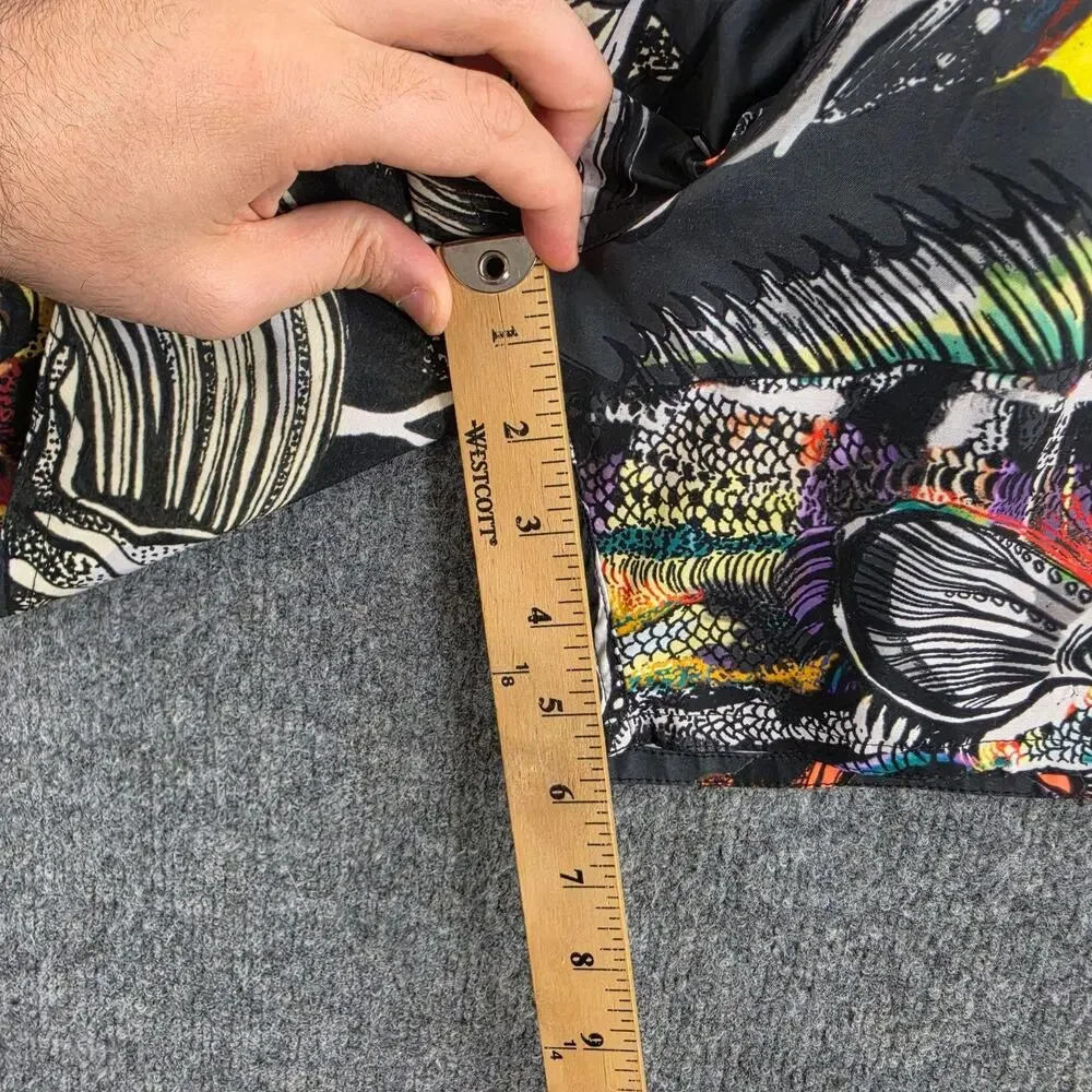 Agua Bendita Swim Trunks Men 36 Tropical Fish Print Mesh Lined Multi Beach Pool